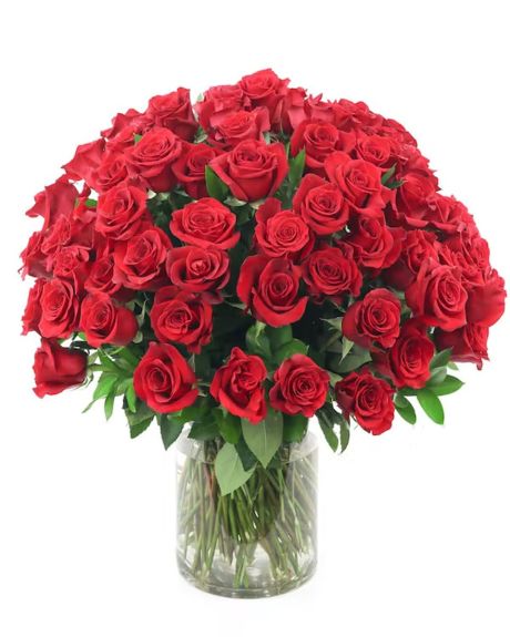 101 red roses-101 red roses arranged in a vase-Red Roses