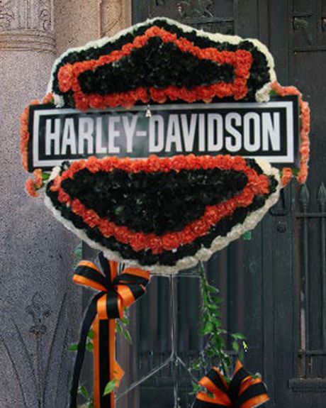 Custom-Harley Davidson Standing Wreath